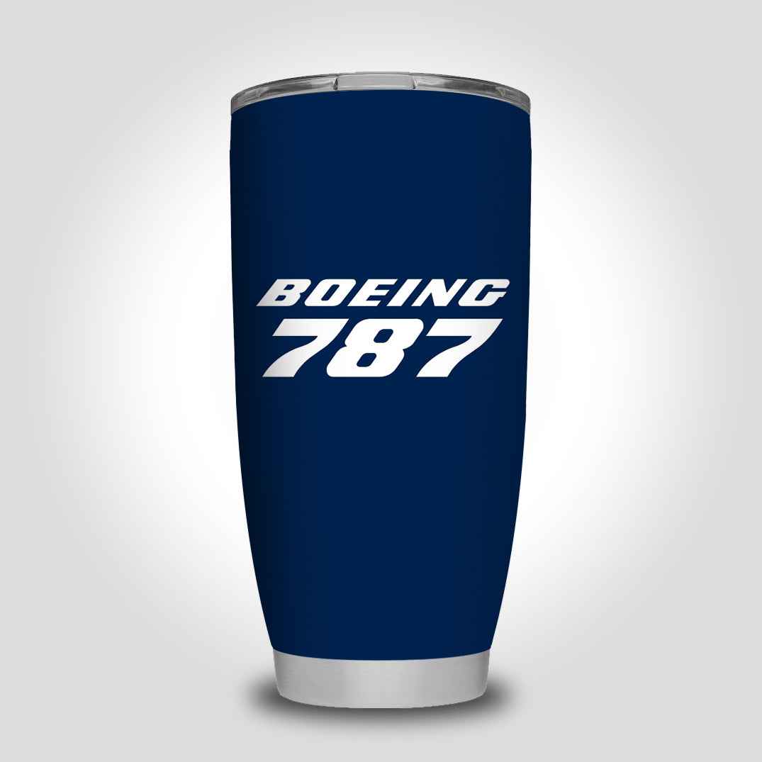 Boeing 787 & Text Designed Tumbler Travel Mugs