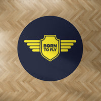 Thumbnail for Born To Fly & Badge Designed Carpet & Floor Mats (Round)