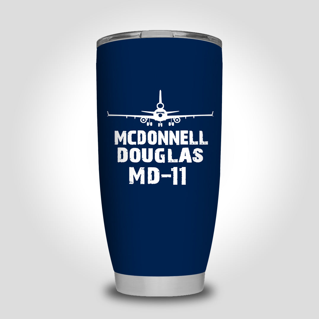McDonnell Douglas MD-11 & Plane Designed Tumbler Travel Mugs