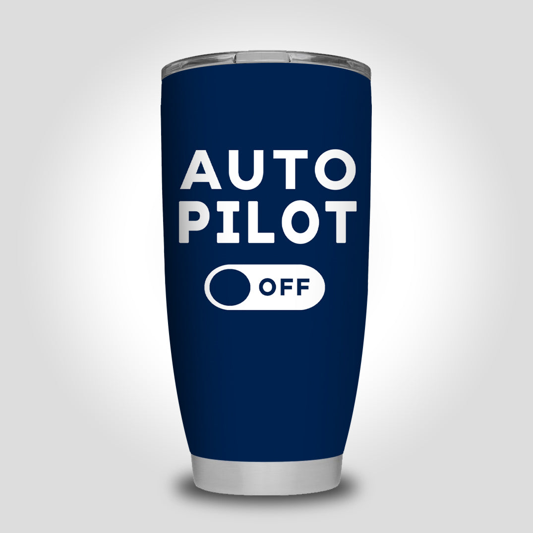 Auto Pilot Off Designed Tumbler Travel Mugs
