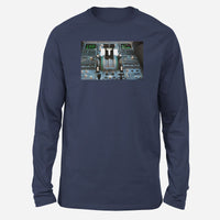 Thumbnail for Airbus A320 Cockpit Designed Long-Sleeve T-Shirts