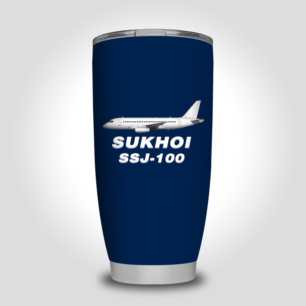 Sukhoi Superjet 100 Designed Tumbler Travel Mugs