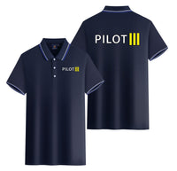 Thumbnail for Pilot & Stripes (3 Lines) Designed Stylish Polo T-Shirts (Double-Side)