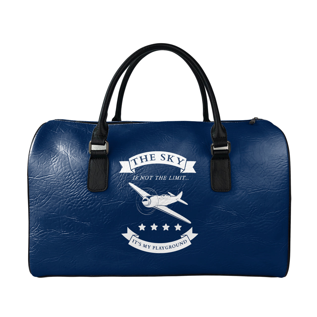 The Sky is not the limit, It's my playground Designed Leather Travel Bag