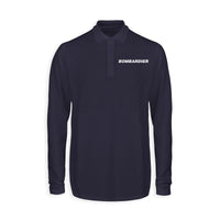 Thumbnail for Bombardier & Text Designed Long Sleeve Polo T-Shirts