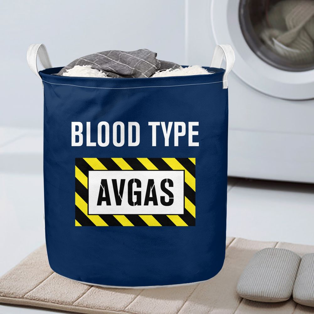 Blood Type AVGAS Designed Laundry Baskets