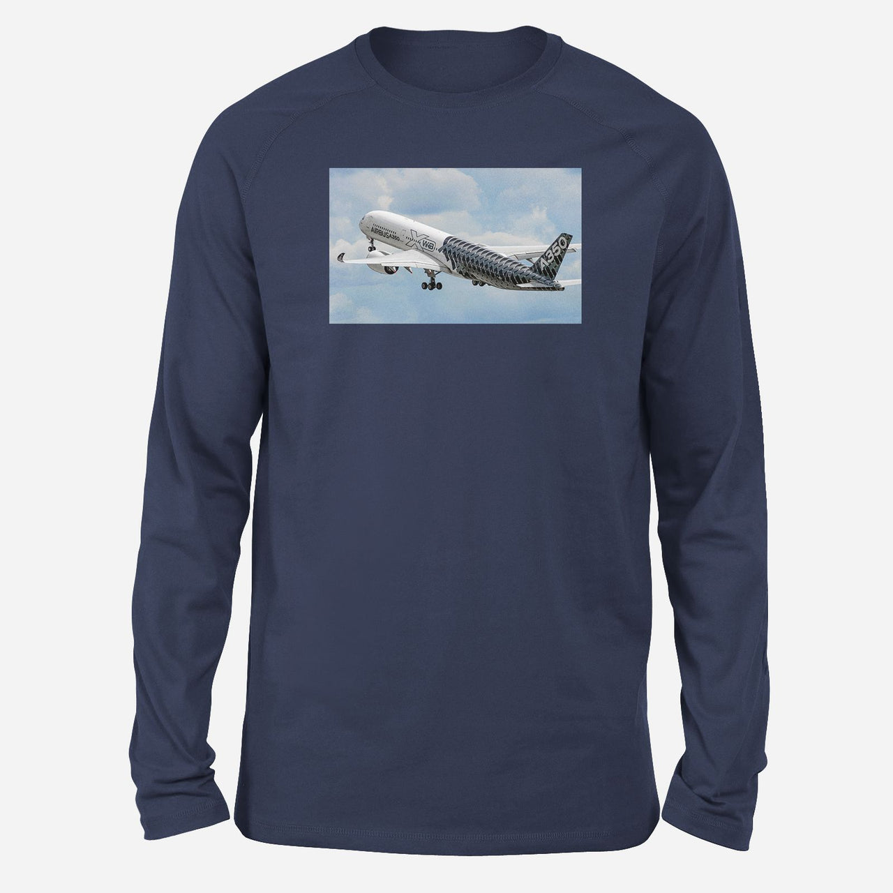 Departing Airbus A350 (Original Livery) Designed Long-Sleeve T-Shirts