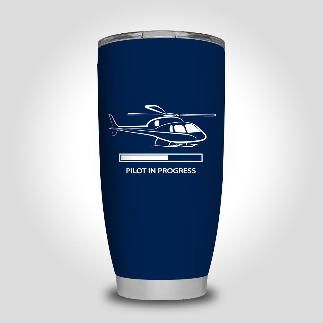 Pilot In Progress (Helicopter) Designed Tumbler Travel Mugs
