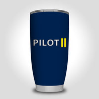 Thumbnail for Pilot & Stripes (2 Lines) Designed Tumbler Travel Mugs