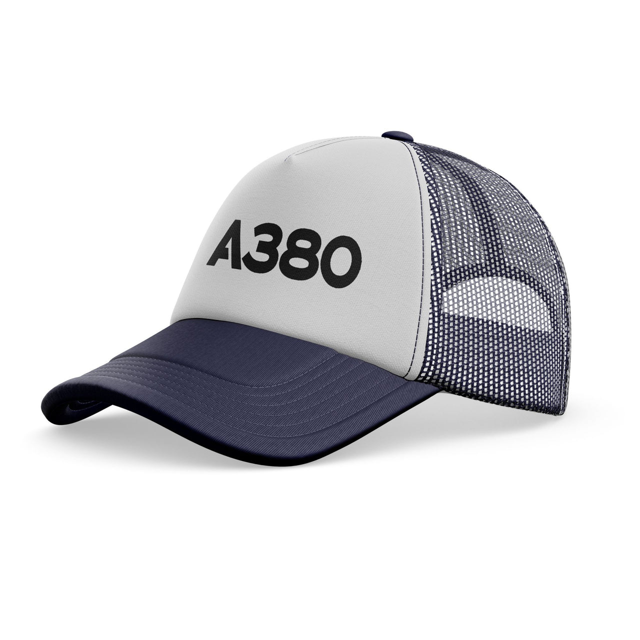 A380 Flat Text Designed Trucker Caps & Hats
