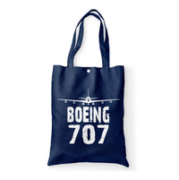 Thumbnail for Boeing 707 & Plane Designed Tote Bags