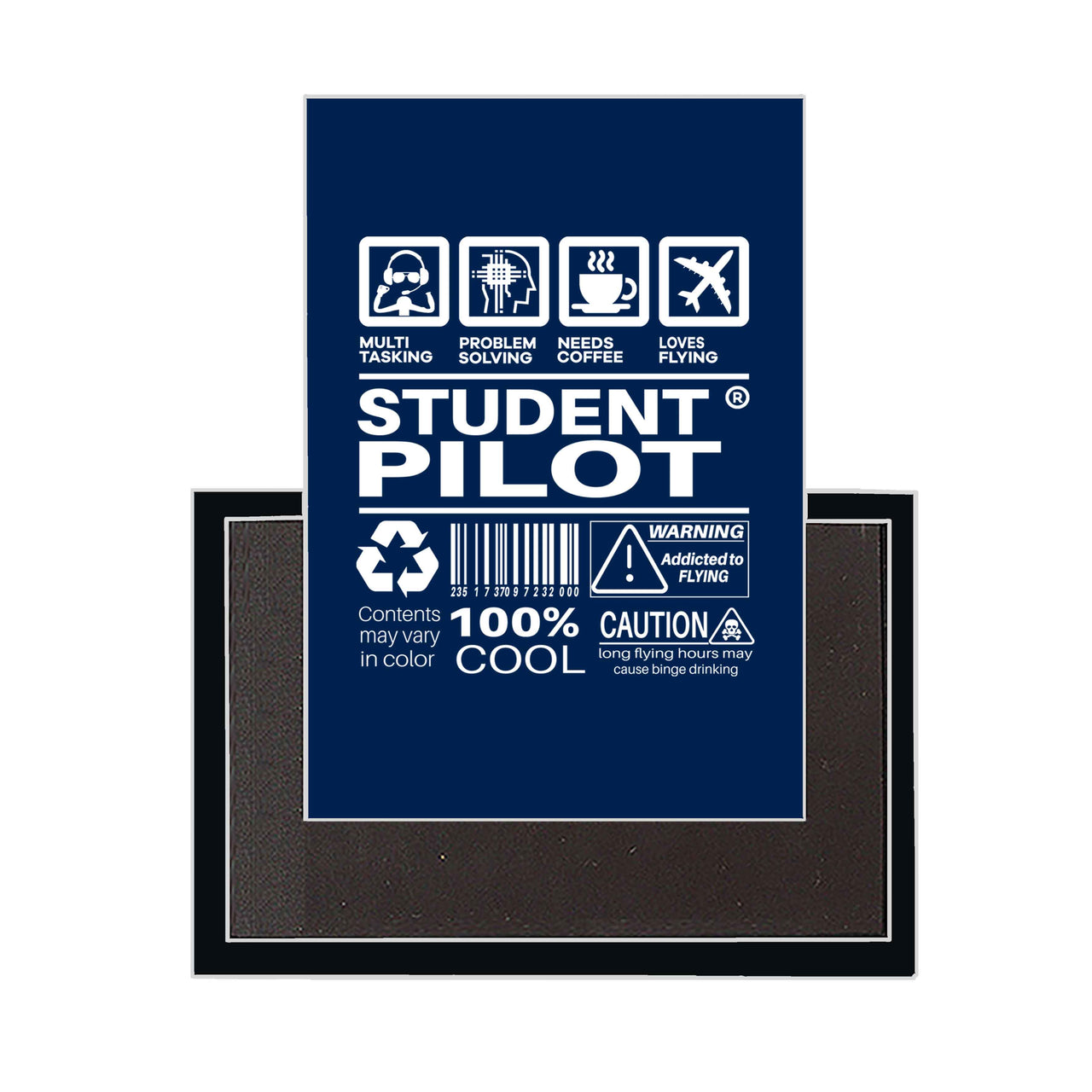 Student Pilot Label Designed Magnets