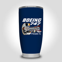 Thumbnail for Boeing 747 & PW4000-94 Engine Designed Tumbler Travel Mugs