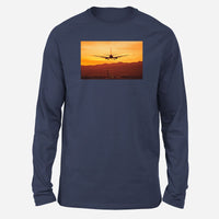 Thumbnail for Landing Aircraft During Sunset Designed Long-Sleeve T-Shirts