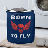 Thumbnail for Born To Fly SKELETON Designed Laundry Baskets