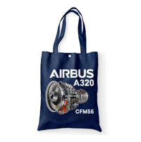 Thumbnail for Airbus A320 & CFM56 Engine Designed Tote Bags