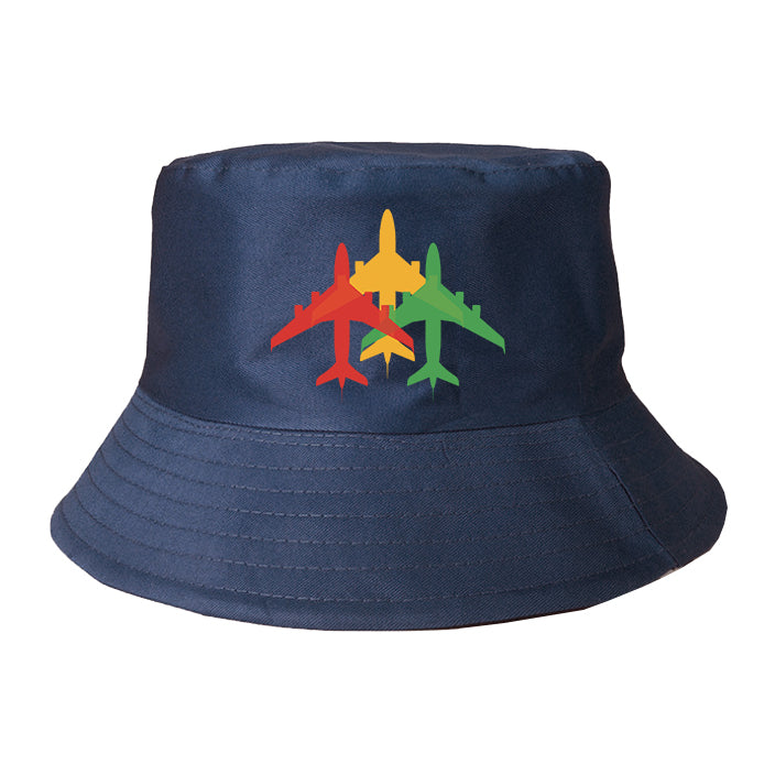 Colourful 3 Airplanes Designed Summer & Stylish Hats