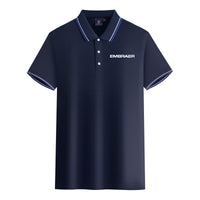 Thumbnail for Embraer & Text Designed Stylish Polo T-Shirts