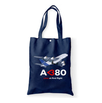 Thumbnail for Airbus A380 Love at first flight Designed Tote Bags