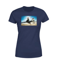 Thumbnail for Turning Right Fighter Jet 16 Designed Women T-Shirts