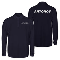 Thumbnail for Antonov & Text Designed Long Sleeve Polo T-Shirts (Double-Side)