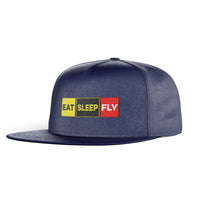 Thumbnail for Eat Sleep Fly (Colourful) Designed Snapback Caps & Hats