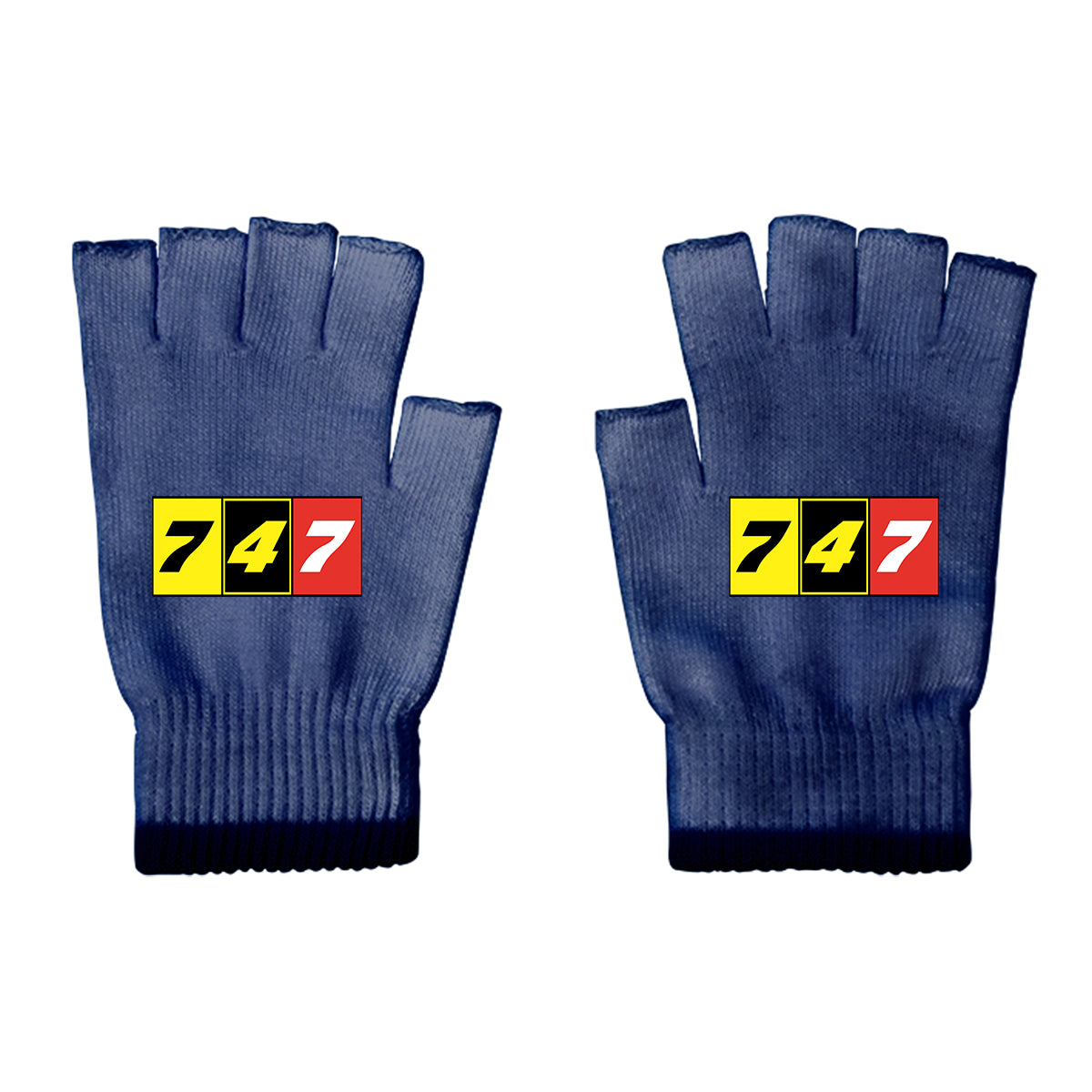 Flat Colourful 747 Designed Cut Gloves