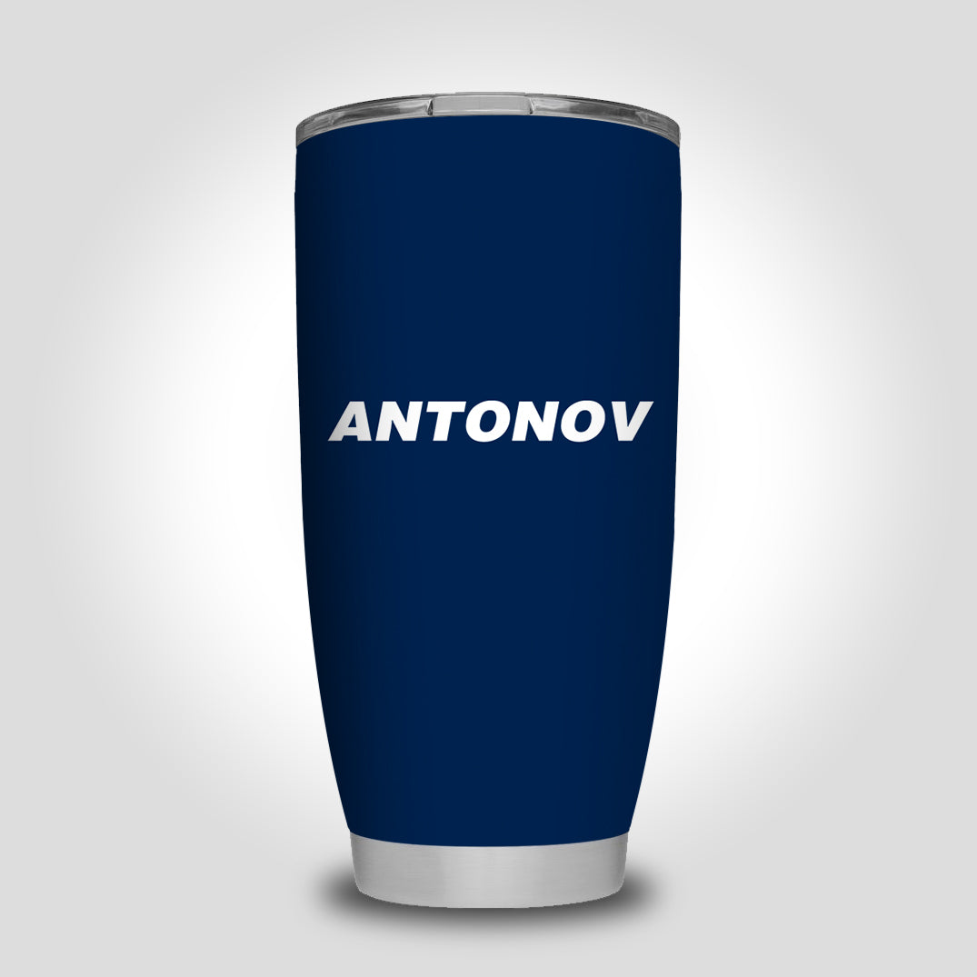 Antonov & Text Designed Tumbler Travel Mugs