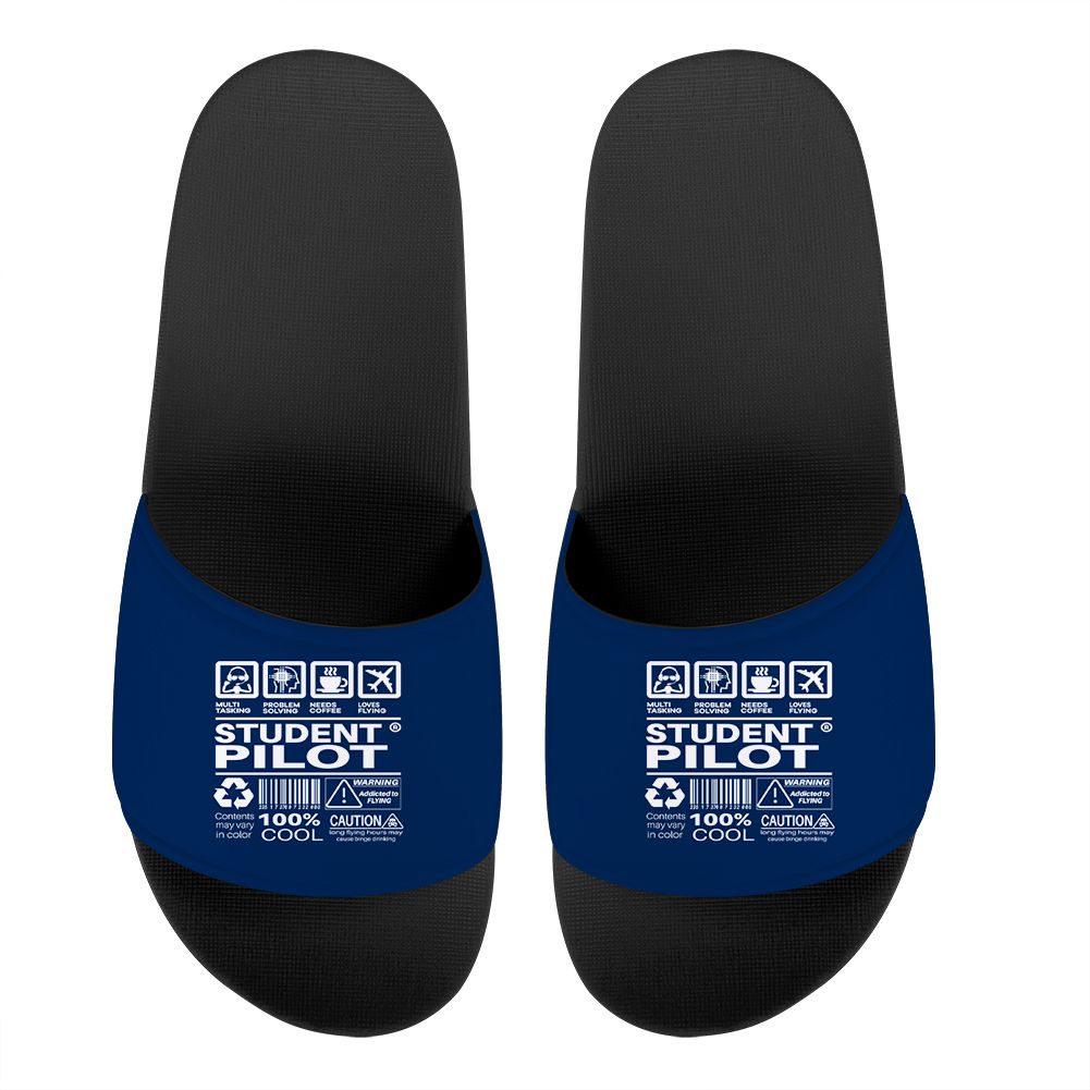 Student Pilot Label Designed Sport Slippers