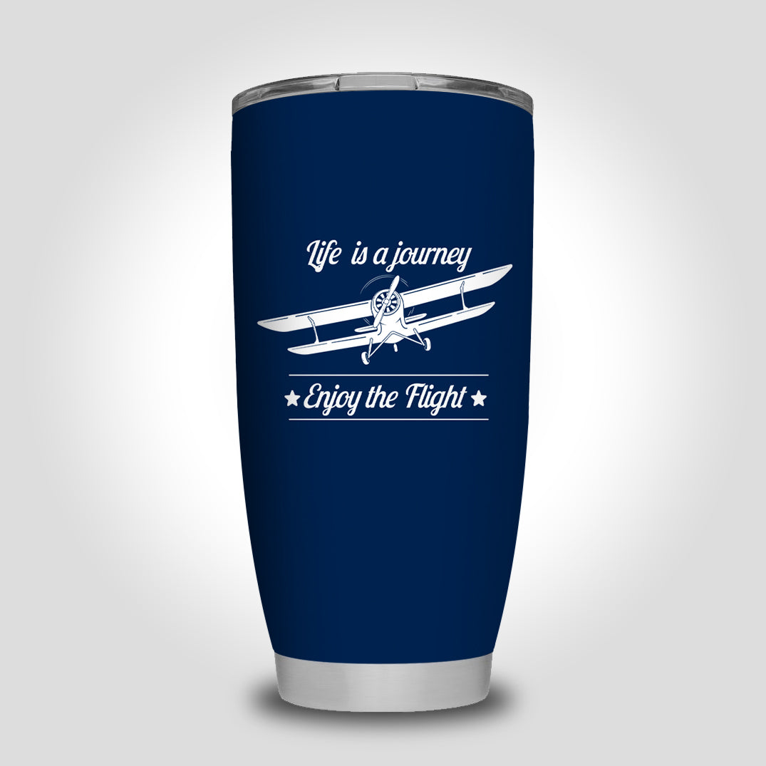 Life is a journey Enjoy the Flight Designed Tumbler Travel Mugs