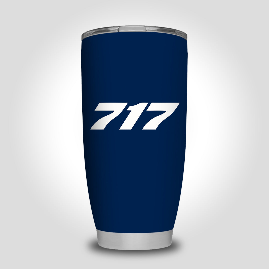 717 Flat Text Designed Tumbler Travel Mugs