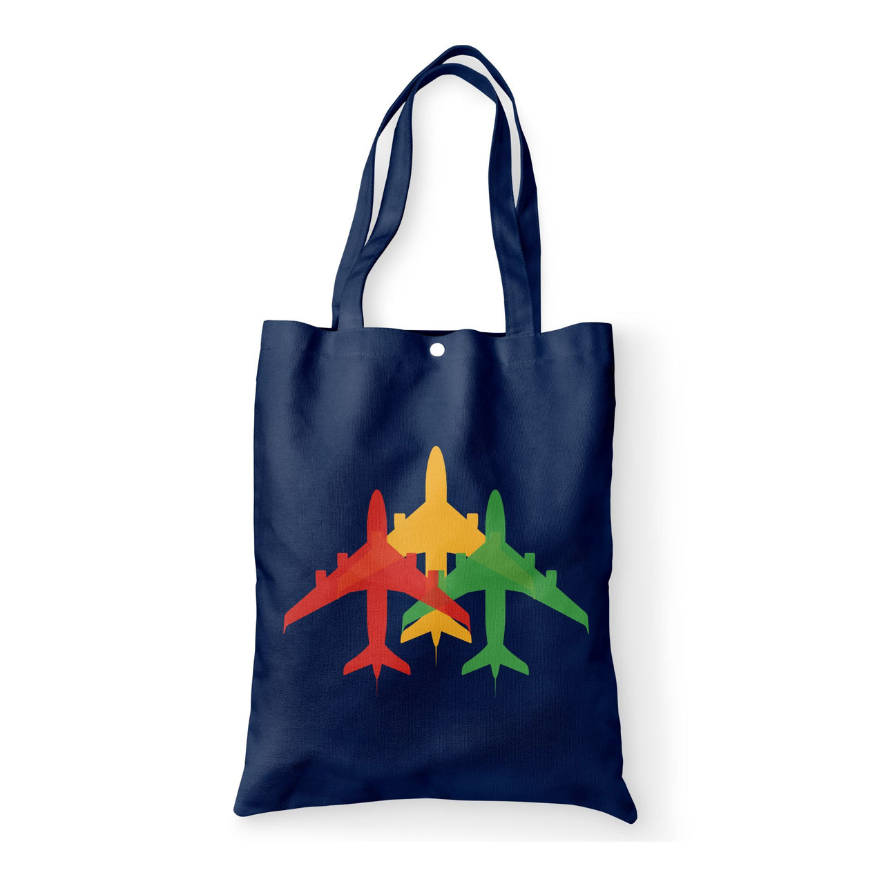 Colourful 3 Airplanes Designed Tote Bags