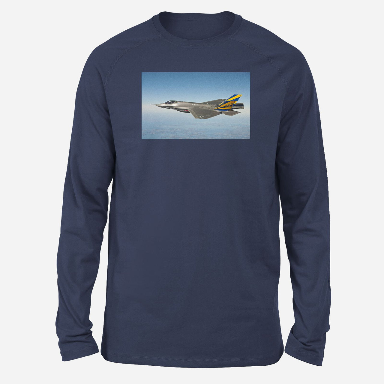 Cruising Fighting Falcon F35 Designed Long-Sleeve T-Shirts