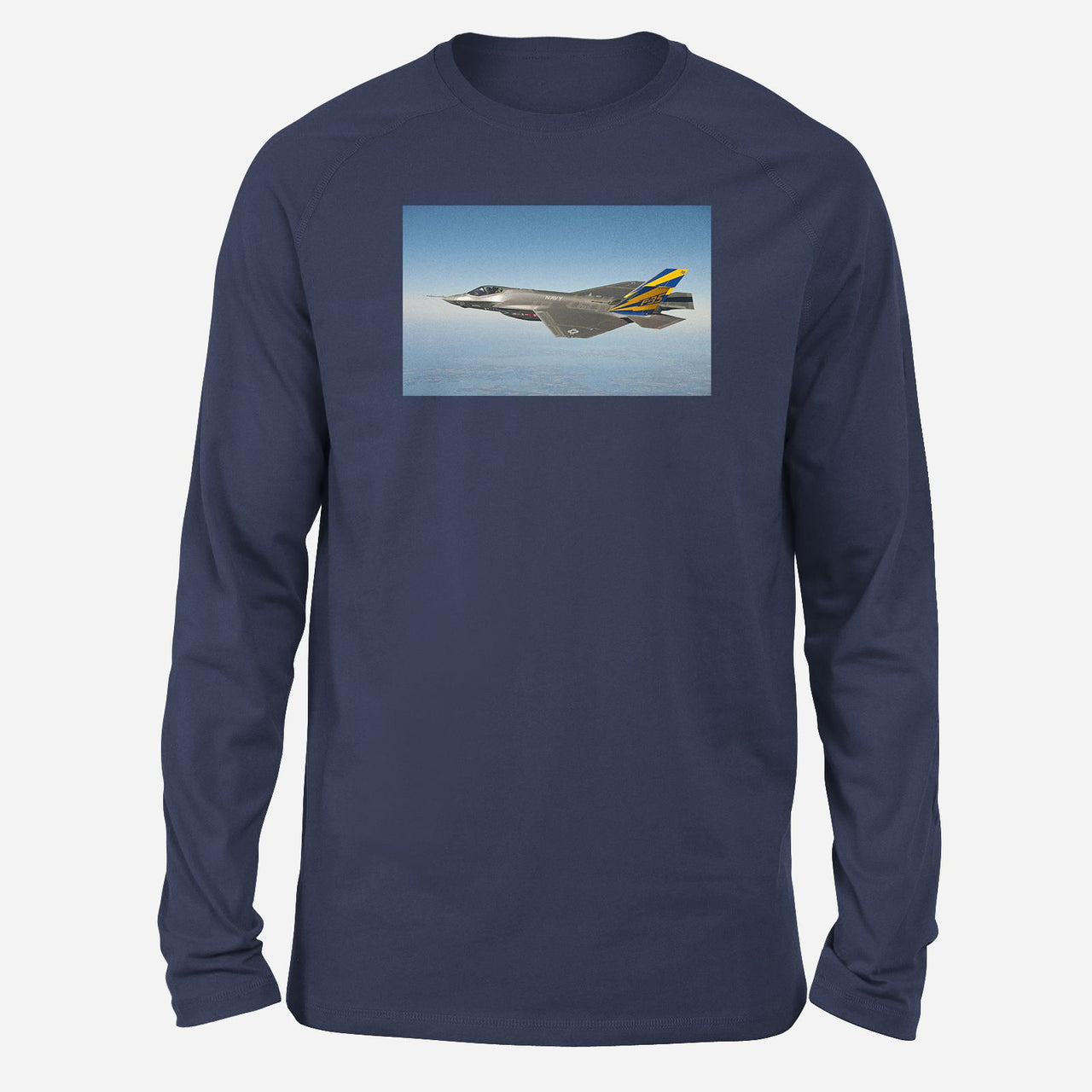 Cruising Fighter Jet 35 Designed Long-Sleeve T-Shirts
