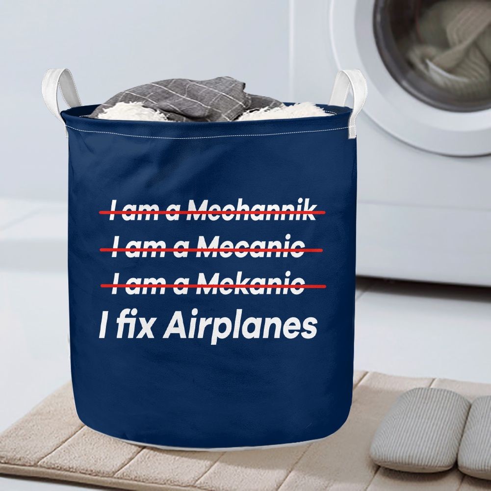 I Fix Airplanes Designed Laundry Baskets