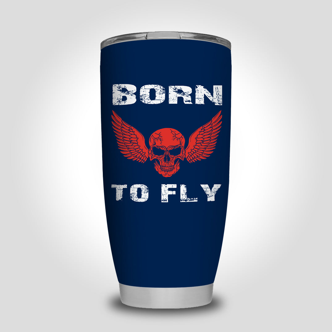 Born To Fly SKELETON Designed Tumbler Travel Mugs