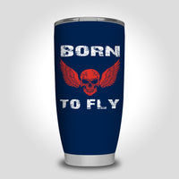 Thumbnail for Born To Fly SKELETON Designed Tumbler Travel Mugs