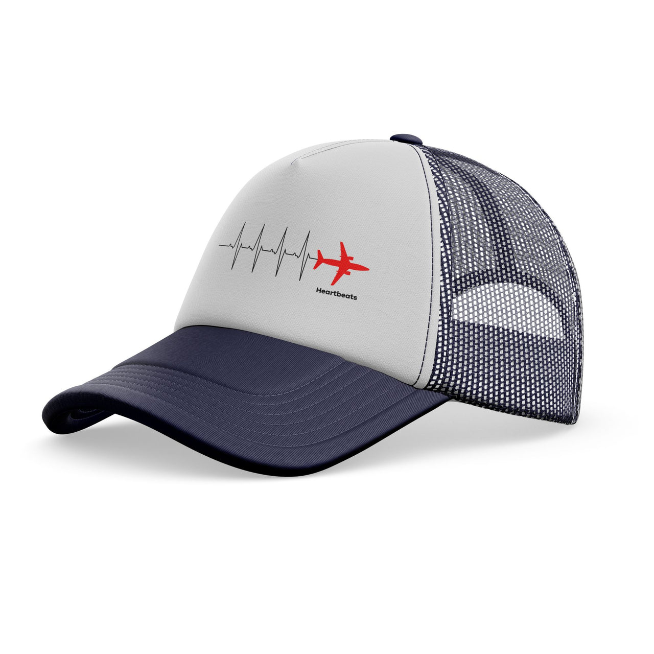 Aviation Heartbeats Designed Trucker Caps & Hats