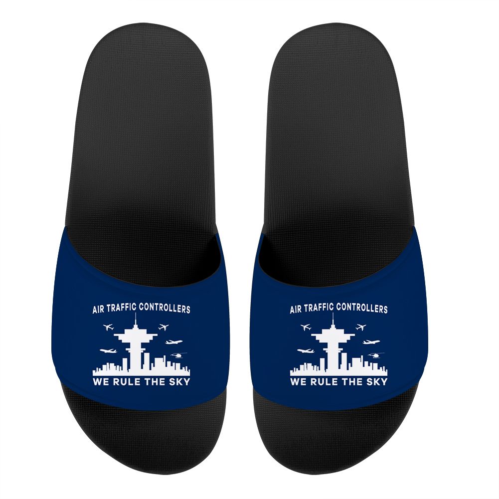 Air Traffic Controllers - We Rule The Sky Designed Sport Slippers