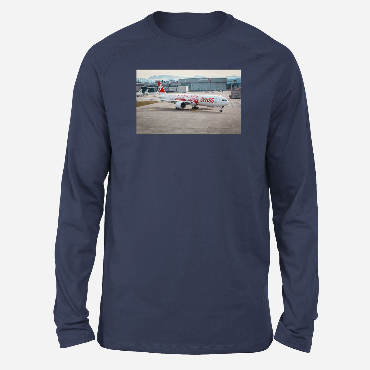 Boeing 777 Swiss Foto Designed Long-Sleeve T-Shirts