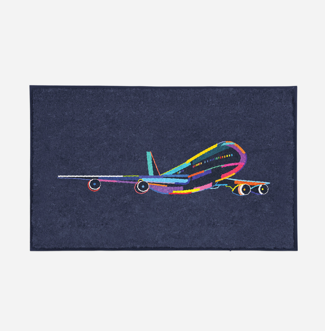 Multicolor Airplane Designed Door Mats