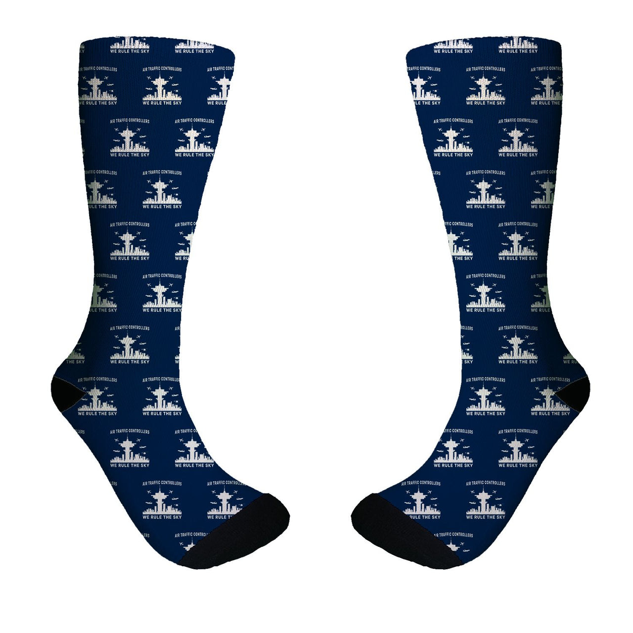 Air Traffic Controllers - We Rule The Sky Designed Socks