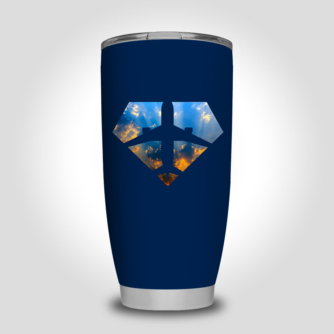 Supermen of The Skies (Sunrise) Designed Tumbler Travel Mugs