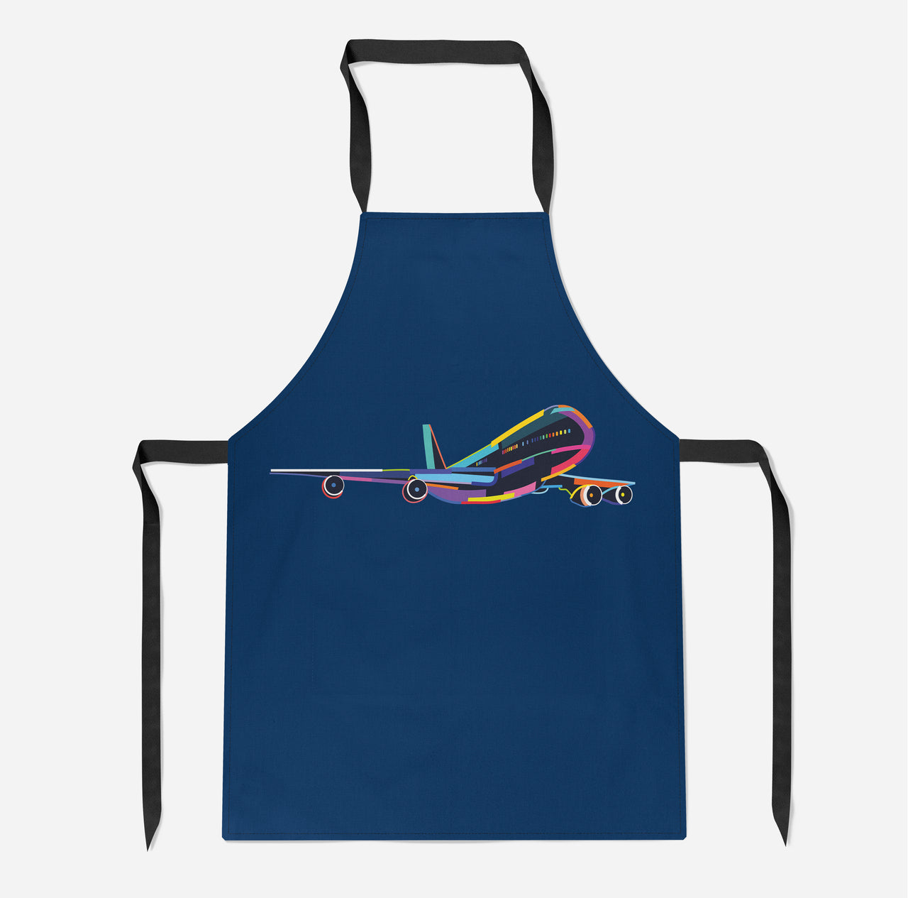 Multicolor Airplane Designed Kitchen Aprons