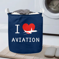 Thumbnail for I Love Aviation Designed Laundry Baskets