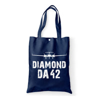 Thumbnail for Diamond DA42 & Plane Designed Tote Bags