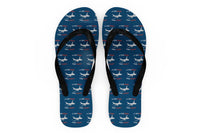 Thumbnail for Let Your Dreams Take Flight Designed Slippers (Flip Flops)