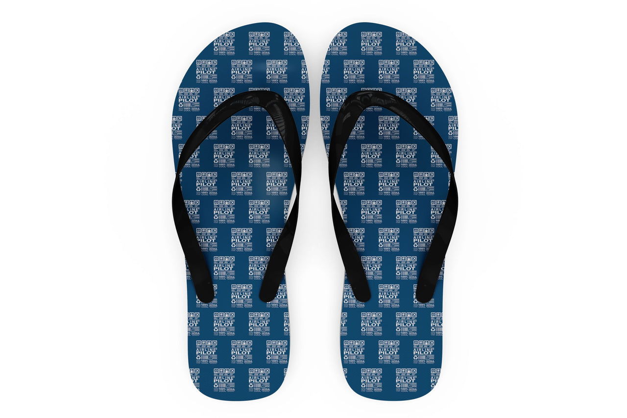 Airline Pilot Label Designed Slippers (Flip Flops)