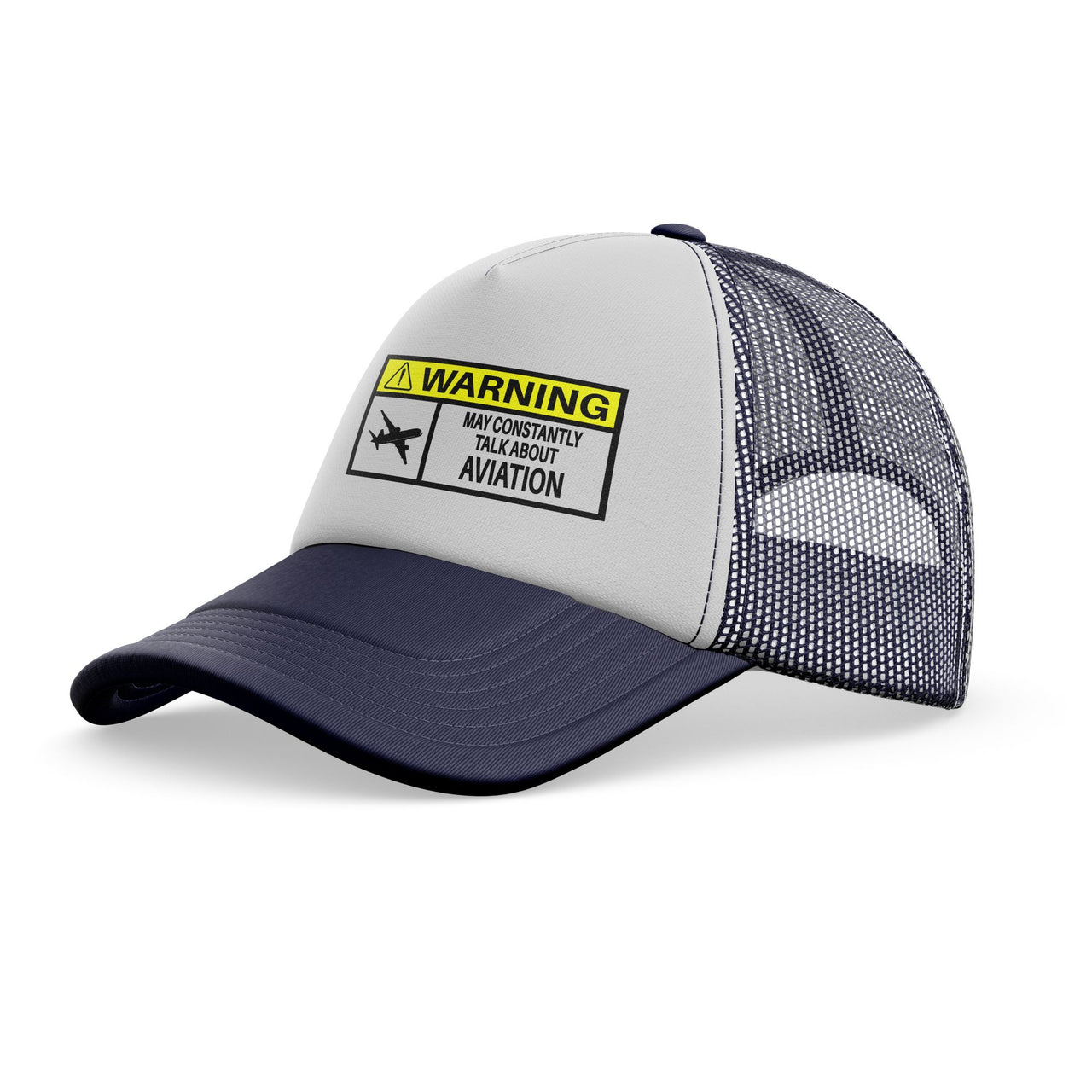 Warning May Constantly Talk About Aviation Designed Trucker Caps & Hats