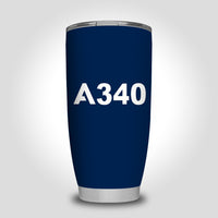 Thumbnail for A340 Flat Text Designed Tumbler Travel Mugs
